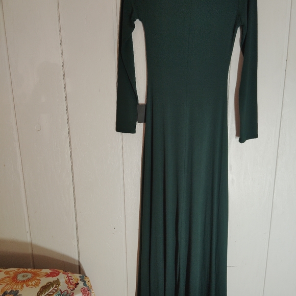NWT!! LULU'S, Forest Green Long Sleeve Maxi Dress. Size XS - Picture 11 of 11